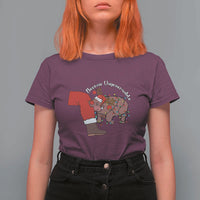 Funny Moo Deng Christmas T Shirt For Women Become Ungovernable Reindeer Xmas Santa - Wonder Print Shop