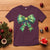 Funny Christmas Coquette T Shirt Green Xmas Tree Bow - Wonder Print Shop