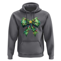 Funny Christmas Coquette Hoodie Green Xmas Tree Bow