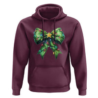Funny Christmas Coquette Hoodie Green Xmas Tree Bow