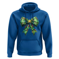 Funny Christmas Coquette Hoodie Green Xmas Tree Bow