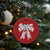 Funny Toile Folk Art Scandinavian Coquette Bow Xmas Christmas Ornament - Wonder Print Shop