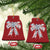 Funny Toile Folk Art Scandinavian Coquette Bow Xmas Christmas Ornament - Wonder Print Shop