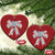 Funny Toile Folk Art Scandinavian Coquette Bow Xmas Christmas Ornament - Wonder Print Shop