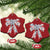 Funny Toile Folk Art Scandinavian Coquette Bow Xmas Christmas Ornament - Wonder Print Shop