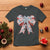Funny Toile Folk Art Scandinavian Coquette Bow Christmas T Shirt - Wonder Print Shop