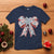Funny Toile Folk Art Scandinavian Coquette Bow Christmas T Shirt - Wonder Print Shop