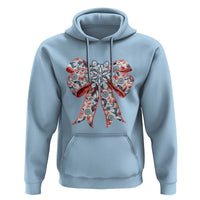 Funny Toile Folk Art Scandinavian Coquette Bow Christmas Hoodie