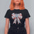 Funny Toile Folk Art Scandinavian Coquette Bow Christmas T Shirt For Women - Wonder Print Shop