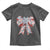 Funny Toile Folk Art Scandinavian Coquette Bow Christmas Toddler T Shirt
