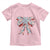 Funny Toile Folk Art Scandinavian Coquette Bow Christmas Toddler T Shirt