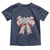 Funny Toile Folk Art Scandinavian Coquette Bow Christmas Toddler T Shirt