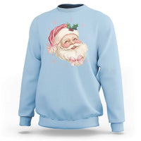 Christmas Coquette Pink Santa Bow Sweatshirt - Wonder Print Shop