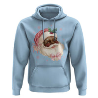 Christmas Coquette Pink Black Santa Bow Hoodie
