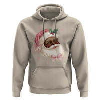 Christmas Coquette Pink Black Santa Bow Hoodie