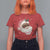 Christmas Coquette Pink Black Santa Bow T Shirt For Women - Wonder Print Shop