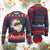 Christmas Coquette Pink Black Santa Bow Ugly Christmas Sweater - Wonder Print Shop