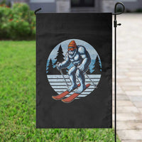 Funny Skiing Bigfoot Ski Winter Sport Yeti Snowboarder Skier Garden Flag - Wonder Print Shop