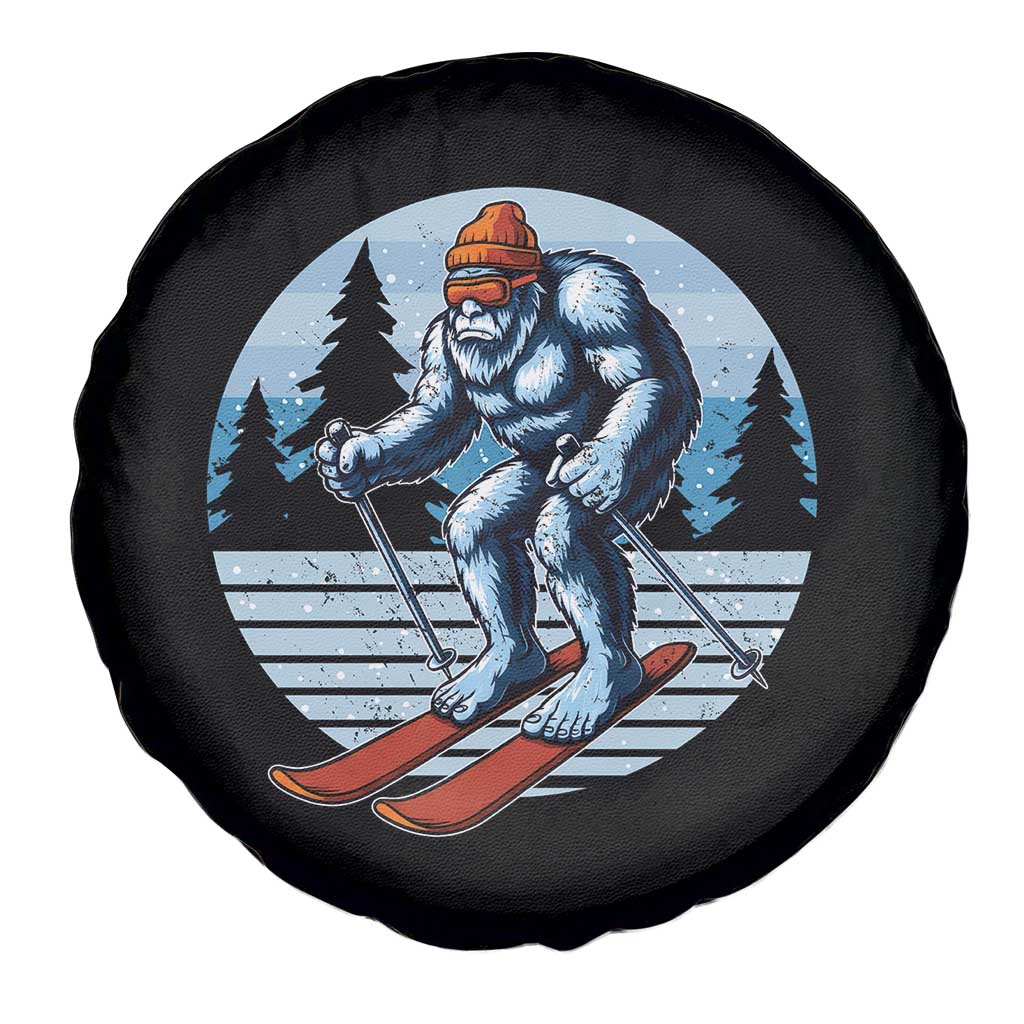 Funny Skiing Bigfoot Ski Winter Sport Yeti Snowboarder Skier Spare Tire Cover - Wonder Print Shop