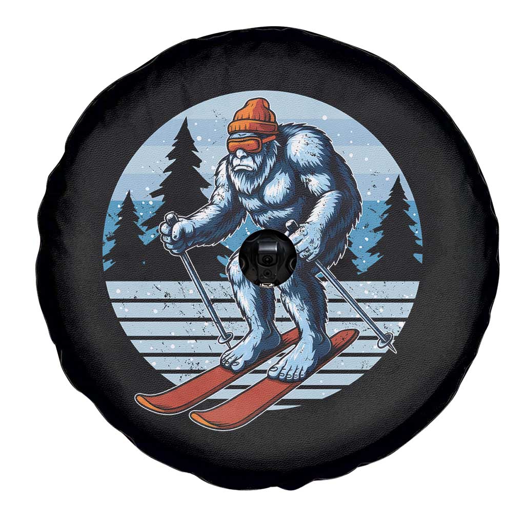 Funny Skiing Bigfoot Ski Winter Sport Yeti Snowboarder Skier Spare Tire Cover - Wonder Print Shop