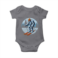 Funny Skiing Bigfoot Ski Winter Sport Yeti Snowboarder Skier Baby Onesie - Wonder Print Shop