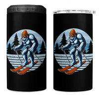 Funny Skiing Bigfoot Ski Winter Sport Yeti Snowboarder Skier 4 in 1 Can Cooler Tumbler - Wonder Print Shop