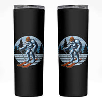 Funny Skiing Bigfoot Ski Winter Sport Yeti Snowboarder Skier Skinny Tumbler - Wonder Print Shop