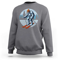 Funny Skiing Bigfoot Ski Winter Sport Yeti Snowboarder Skier Sweatshirt - Wonder Print Shop
