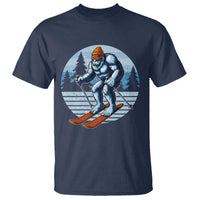 Funny Skiing Bigfoot Ski Winter Sport Yeti Snowboarder Skier T Shirt - Wonder Print Shop