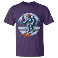 Funny Skiing Bigfoot Ski Winter Sport Yeti Snowboarder Skier T Shirt - Wonder Print Shop