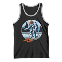 Funny Skiing Bigfoot Ski Winter Sport Yeti Snowboarder Skier Tank Top - Wonder Print Shop