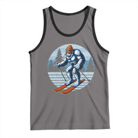 Funny Skiing Bigfoot Ski Winter Sport Yeti Snowboarder Skier Tank Top - Wonder Print Shop