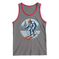 Funny Skiing Bigfoot Ski Winter Sport Yeti Snowboarder Skier Tank Top - Wonder Print Shop