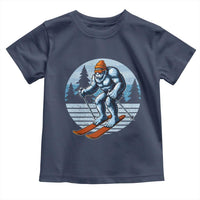 Funny Skiing Bigfoot Ski Winter Sport Yeti Snowboarder Skier Toddler T Shirt - Wonder Print Shop