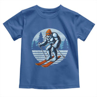 Funny Skiing Bigfoot Ski Winter Sport Yeti Snowboarder Skier Toddler T Shirt - Wonder Print Shop