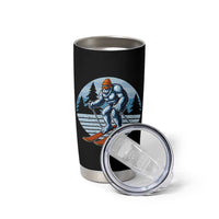 Funny Skiing Bigfoot Ski Winter Sport Yeti Snowboarder Skier Tumbler Cup - Wonder Print Shop