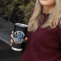 Funny Skiing Bigfoot Ski Winter Sport Yeti Snowboarder Skier Tumbler Cup - Wonder Print Shop