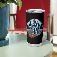 Funny Skiing Bigfoot Ski Winter Sport Yeti Snowboarder Skier Tumbler Cup - Wonder Print Shop
