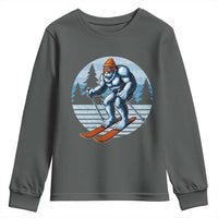 Funny Skiing Bigfoot Ski Winter Sport Yeti Snowboarder Skier Youth Sweatshirt - Wonder Print Shop