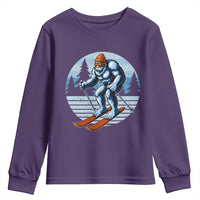 Funny Skiing Bigfoot Ski Winter Sport Yeti Snowboarder Skier Youth Sweatshirt - Wonder Print Shop