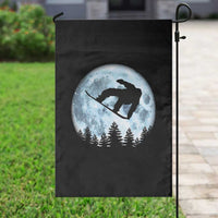 Snowboard Moon Snowboarding Winter Sports Garden Flag - Wonder Print Shop