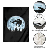 Snowboard Moon Snowboarding Winter Sports Garden Flag - Wonder Print Shop