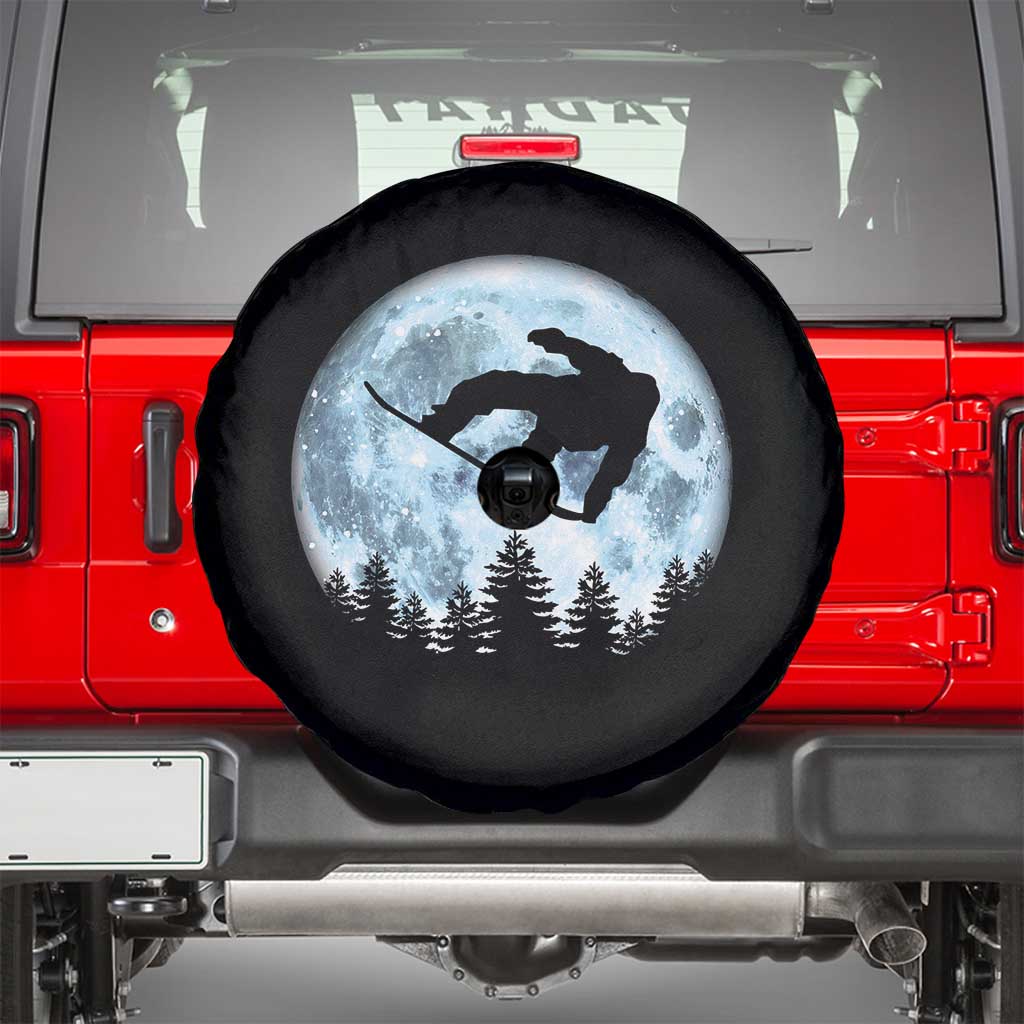 Snowboard Moon Snowboarding Winter Sports Spare Tire Cover - Wonder Print Shop