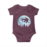 Snowboard Moon Snowboarding Winter Sports Baby Onesie - Wonder Print Shop