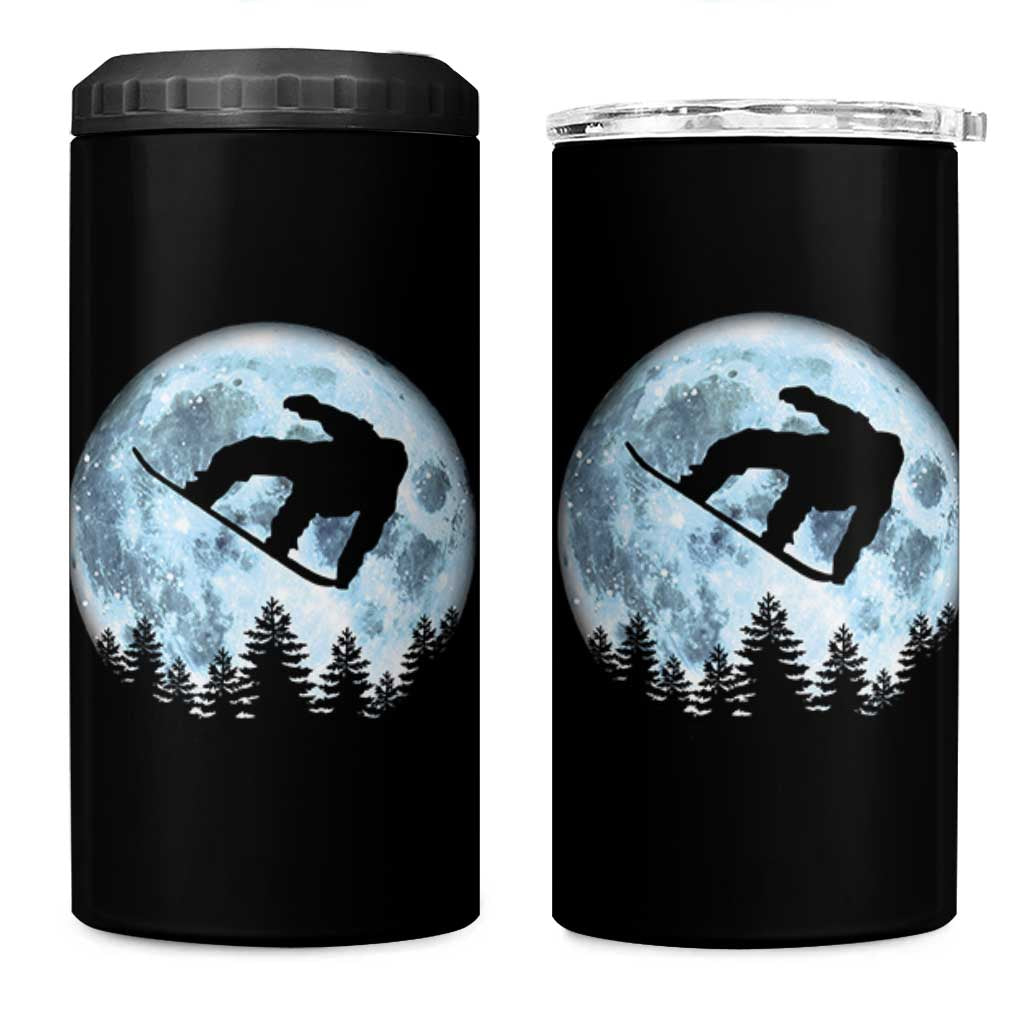 Snowboard Moon Snowboarding Winter Sports 4 in 1 Can Cooler Tumbler - Wonder Print Shop