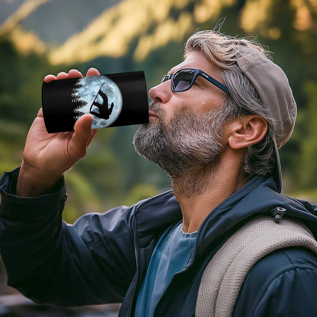 Snowboard Moon Snowboarding Winter Sports 4 in 1 Can Cooler Tumbler - Wonder Print Shop