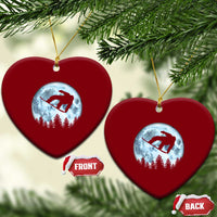 Snowboard Moon Snowboarding Winter Sports Ceramic Ornament - Wonder Print Shop