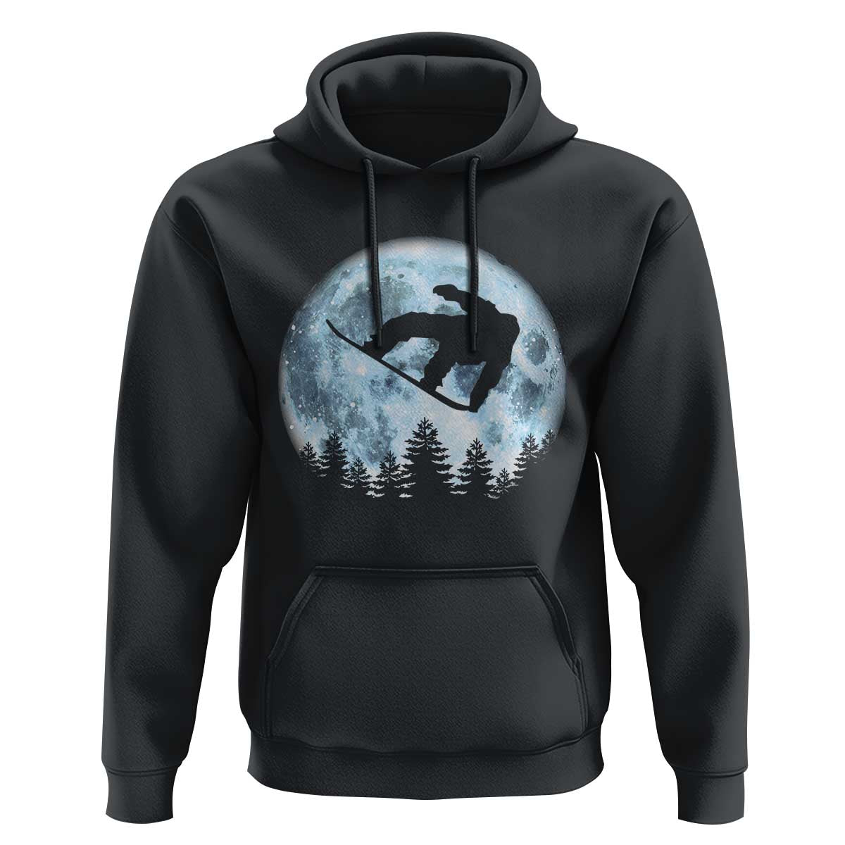 Snowboard Moon Snowboarding Winter Sports Hoodie - Wonder Print Shop