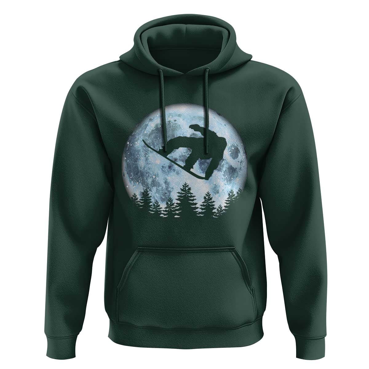 Snowboard Moon Snowboarding Winter Sports Hoodie - Wonder Print Shop