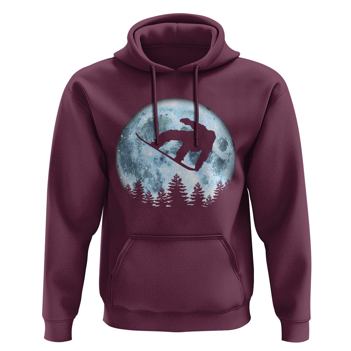Snowboard Moon Snowboarding Winter Sports Hoodie - Wonder Print Shop
